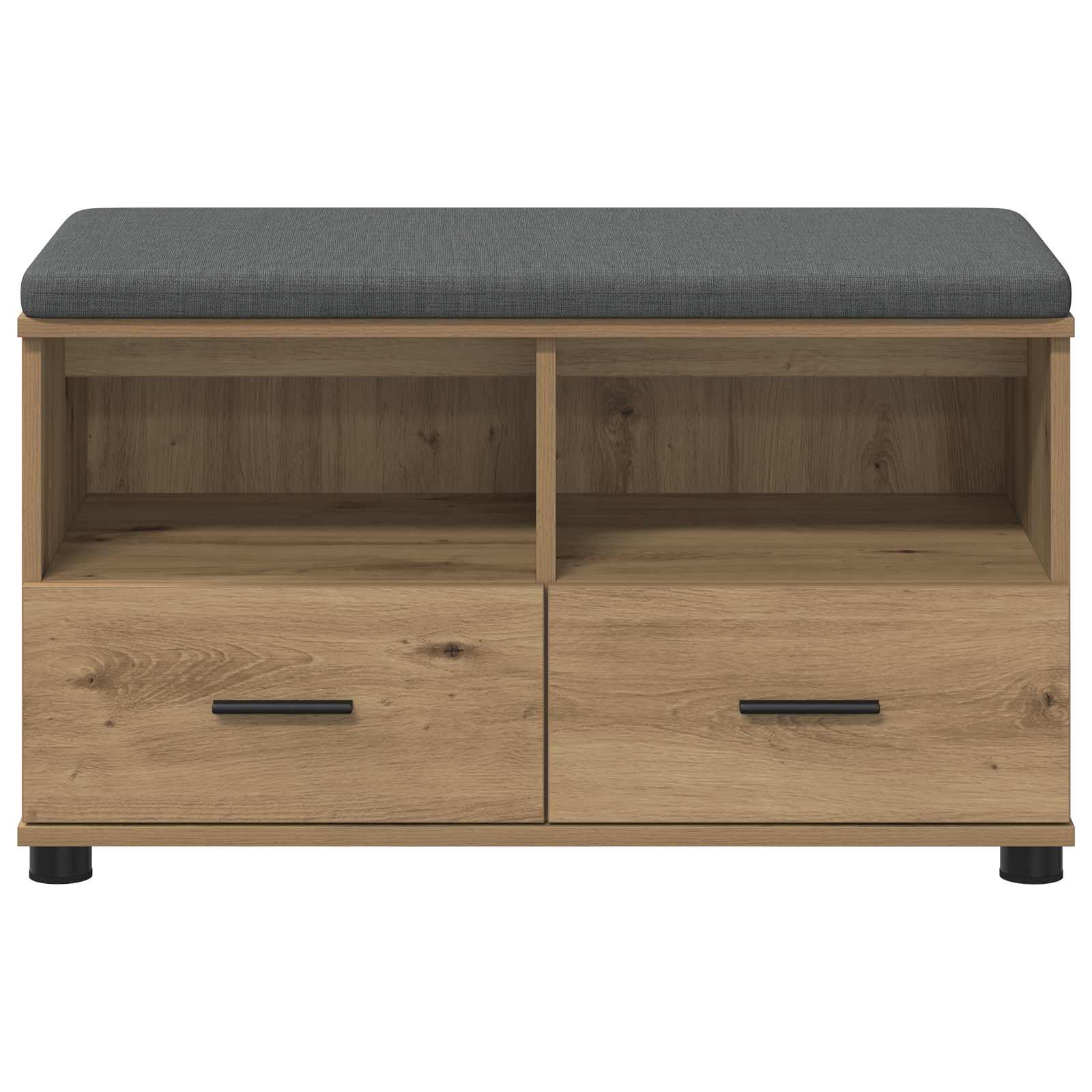 Flurbank mit Kissen mit Regal Artisan-Eiche 80 x 38 x 46 cm