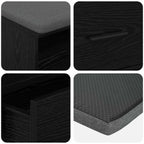 Flurbank mit Kissen mit Regal Schwarze Eiche 100 x 38 x 46 cm