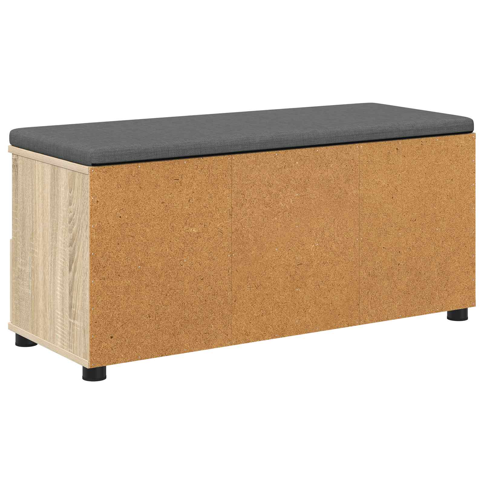 Flurbank mit Kissen mit Regal Sonoma-Eiche 100 x 38 x 46 cm