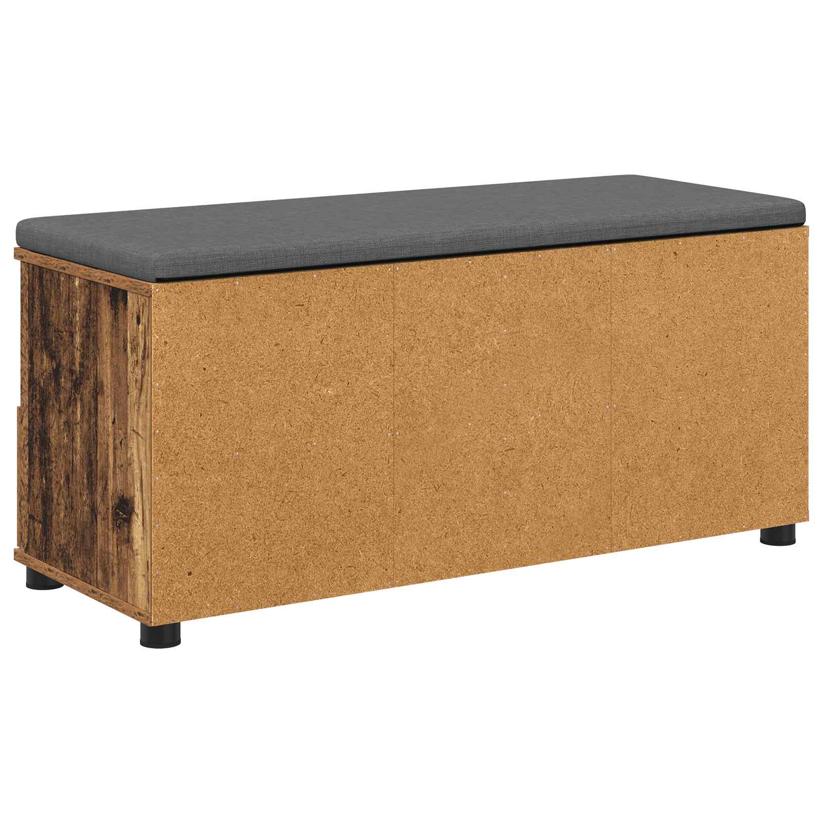 Flurbank mit Kissen mit Schubladen Altholz 100 x 38 x 46 cm