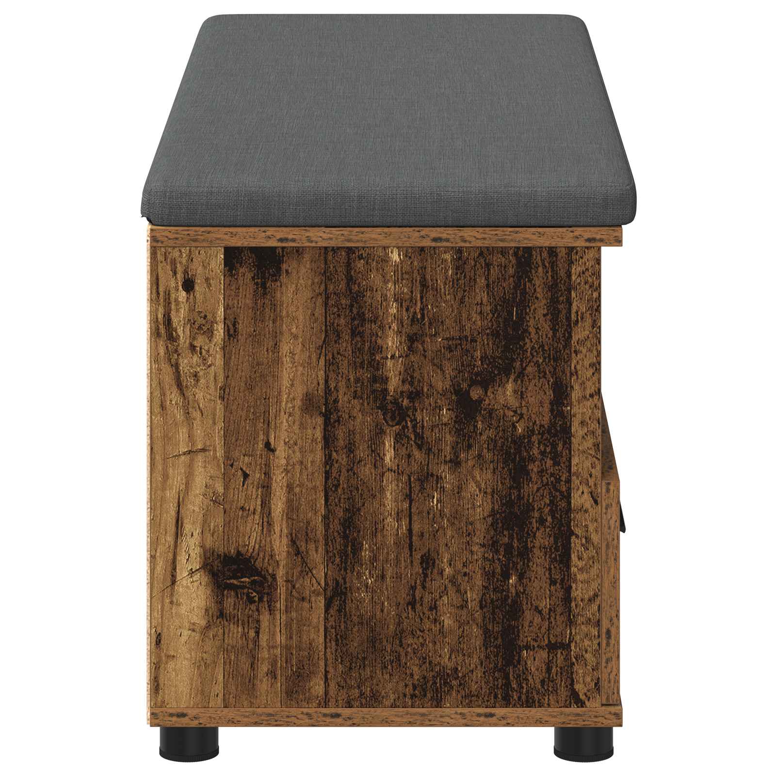 Flurbank mit Kissen mit Schubladen Altholz 100 x 38 x 46 cm