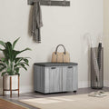 Flurbank mit Kissen mit Regal Graues Sonoma 60 x 38 x 46 cm