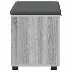 Flurbank mit Kissen mit Regal Graues Sonoma 60 x 38 x 46 cm