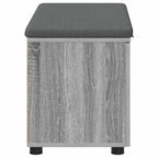 Flurbank mit Kissen mit Regal Graues Sonoma 80 x 38 x 46 cm