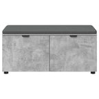 Flurbank mit Kissen mit Regal Betongrau 100 x 38 x 46 cm