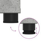 Flurbank mit Kissen mit Regal Betongrau 100 x 38 x 46 cm