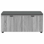 Flurbank mit Kissen mit Regal Graues Sonoma 100 x 38 x 46 cm