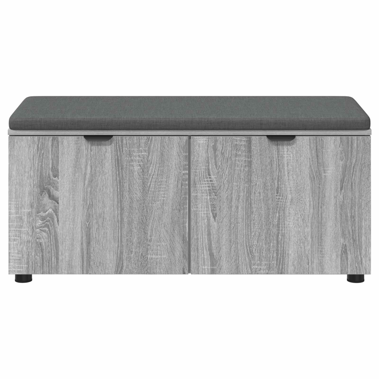 Flurbank mit Kissen mit Regal Graues Sonoma 100 x 38 x 46 cm
