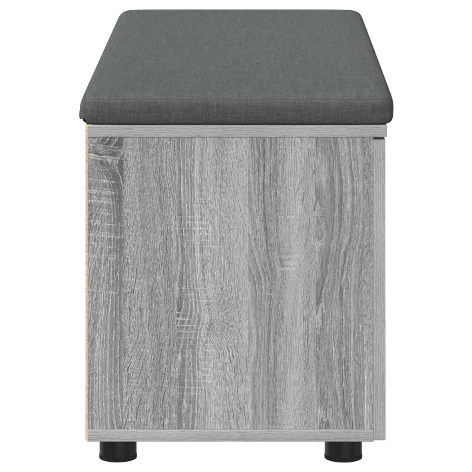 Flurbank mit Kissen mit Regal Graues Sonoma 100 x 38 x 46 cm