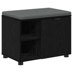 Flurbank mit Kissen mit Regal Schwarze Eiche 60 x 38 x 46 cm