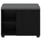 Flurbank mit Kissen mit Regal Schwarze Eiche 60 x 38 x 46 cm