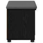 Flurbank mit Kissen mit Regal Schwarze Eiche 60 x 38 x 46 cm