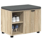 Flurbank mit Kissen mit Regal Sonoma-Eiche 60 x 38 x 46 cm