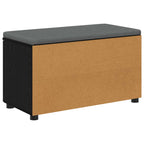 Flurbank mit Kissen mit Regal Schwarze Eiche 80 x 38 x 46 cm