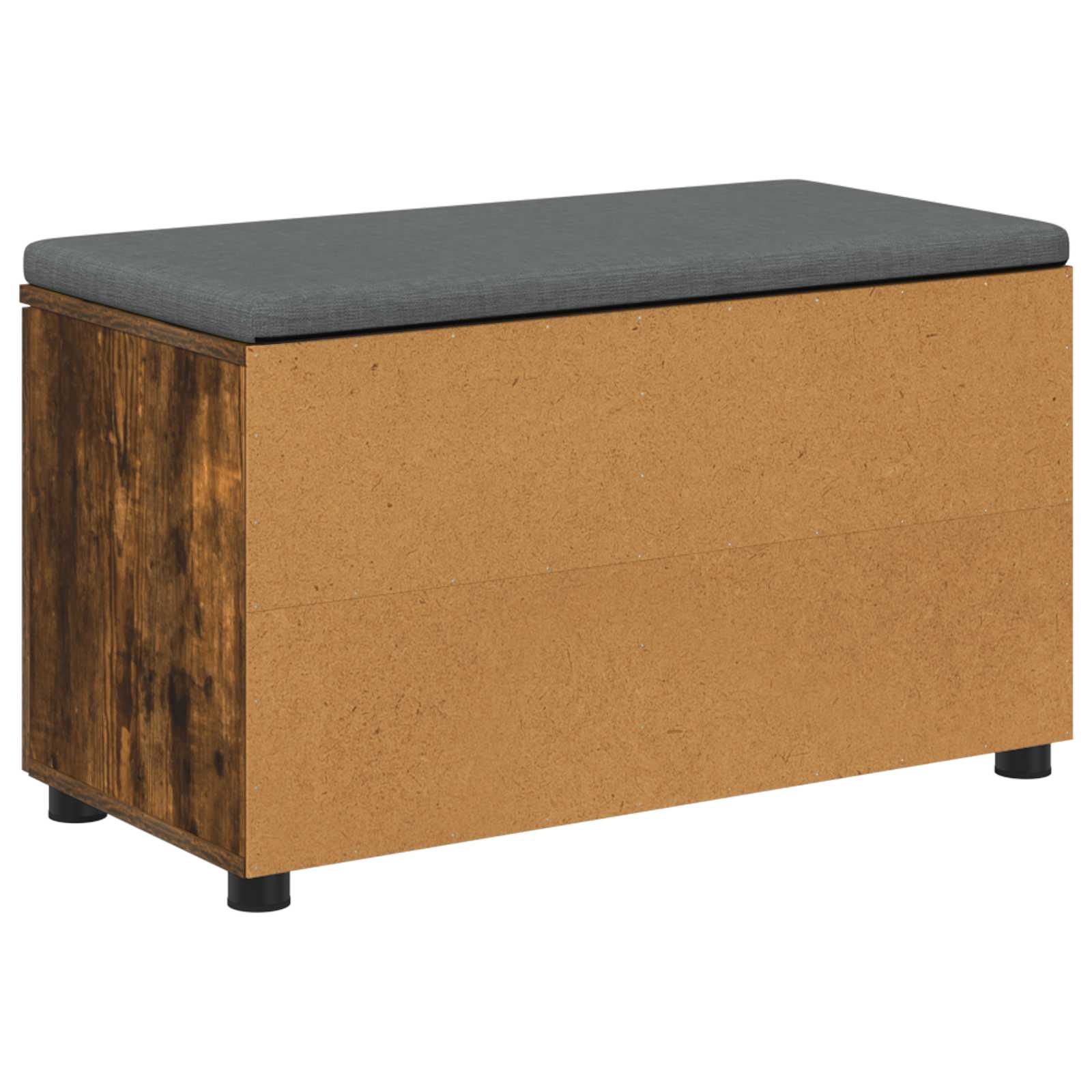 Flurbank mit Kissen mit Regal Geräucherte Eiche 80 x 38 x 46 cm