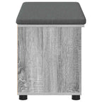 Flurbank mit Kissen mit Regal Graues Sonoma 80 x 38 x 46 cm