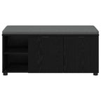 Flurbank mit Kissen mit Regal Schwarze Eiche 100 x 38 x 46 cm