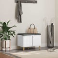 Flurbank Weiß 60 x 38 x 46 cm Holzwerkstoff und Stoff