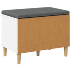 Flurbank Weiß 60 x 38 x 46 cm Holzwerkstoff und Stoff