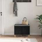 Flurbank mit Kissen mit Speicher Schwarze Eiche 60 x 38 x 46 cm