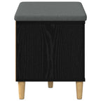 Flurbank mit Kissen mit Speicher Schwarze Eiche 60 x 38 x 46 cm