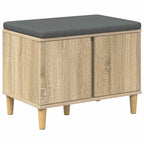 Flurbank mit Kissen mit Speicher Sonoma-Eiche 60 x 38 x 46 cm