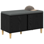 Flurbank mit Kissen mit Speicher Schwarze Eiche 80 x 38 x 46 cm