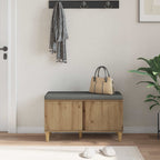 Flurbank mit Kissen mit Speicher Artisan-Eiche 80 x 38 x 46 cm