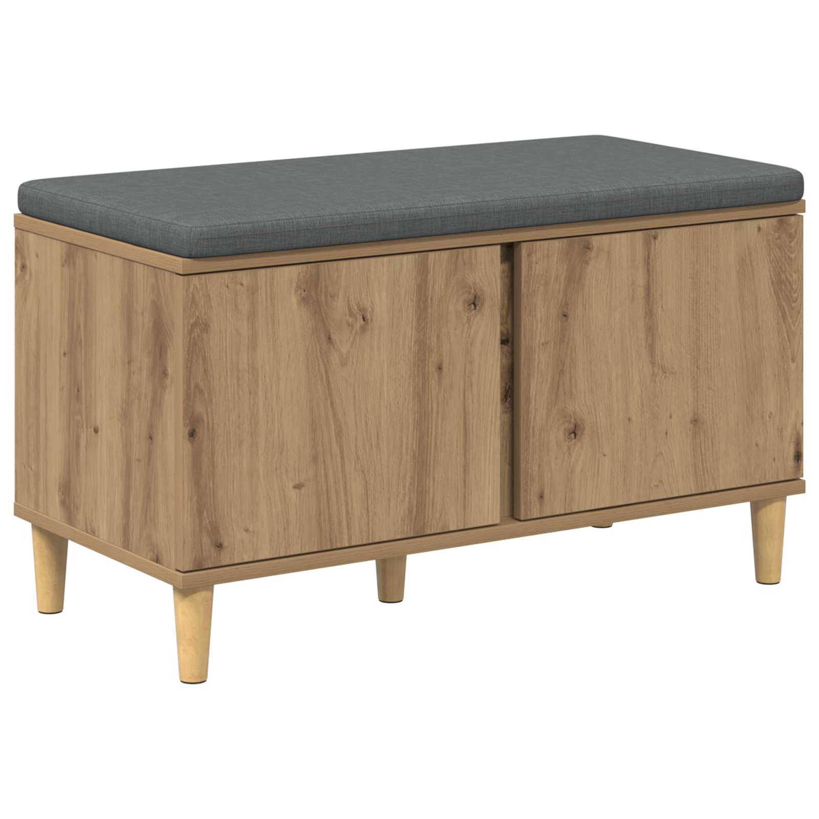 Flurbank mit Kissen mit Speicher Artisan-Eiche 80 x 38 x 46 cm