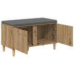 Flurbank mit Kissen mit Speicher Artisan-Eiche 80 x 38 x 46 cm
