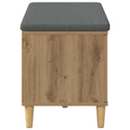 Flurbank mit Kissen mit Speicher Artisan-Eiche 80 x 38 x 46 cm
