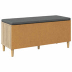Flurbank mit Kissen mit Speicher Sonoma-Eiche 100 x 38 x 46 cm