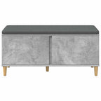 Flurbank mit Kissen mit Speicher Betongrau 100 x 38 x 46 cm