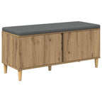 Flurbank mit Kissen mit Speicher Artisan-Eiche 100 x 38 x 46 cm