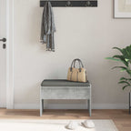 Flurbank mit Kissen Beton Grau 63 x 38 x 40 cm