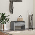 Flurbank mit Kissen Graues Sonoma 63 x 38 x 40 cm