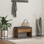 Flurbank mit Kissen Altholz 63 x 38 x 40 cm