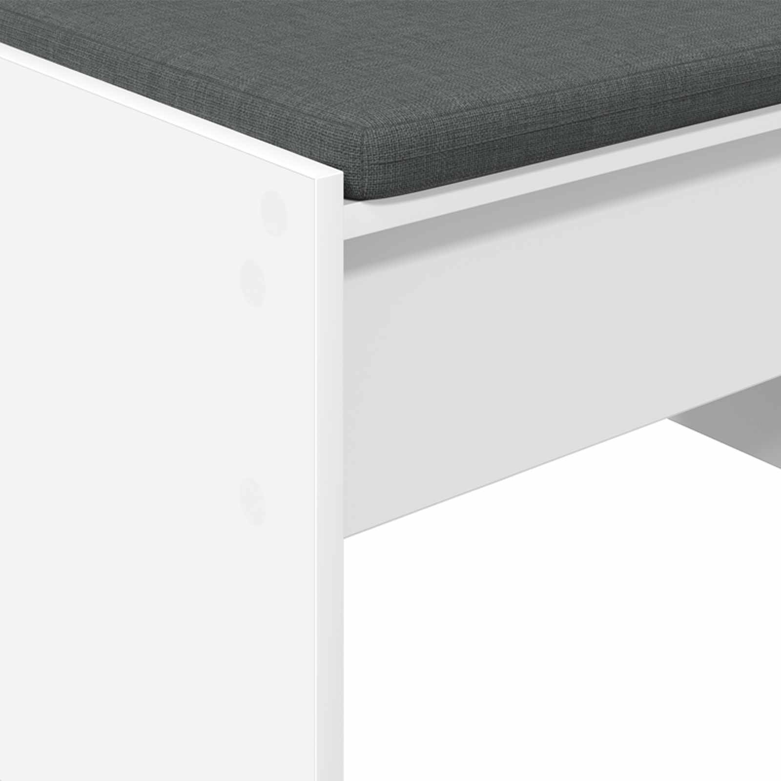 Flurbank mit Kissen Weiß 83 x 38 x 40 cm