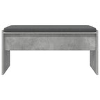 Flurbank mit Kissen Beton Grau 83 x 38 x 40 cm