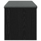 Flurbank mit Kissen Schwarz Eichen-Optik 103 x 38 x 40 cm
