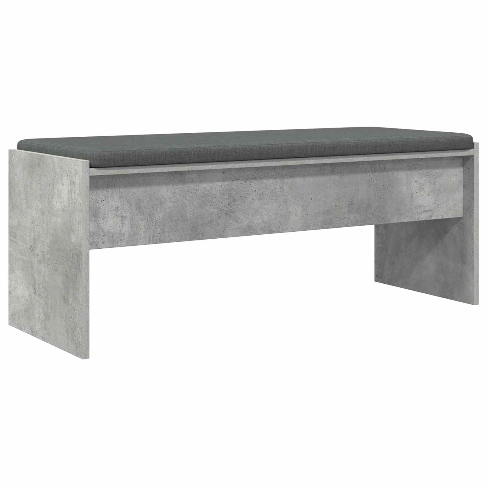 Flurbank mit Kissen Beton Grau 103 x 38 x 40 cm