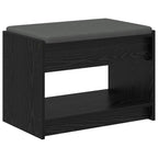 Flurbank mit Kissen mit Regal Schwarze Eiche 63 x 38 x 45 cm