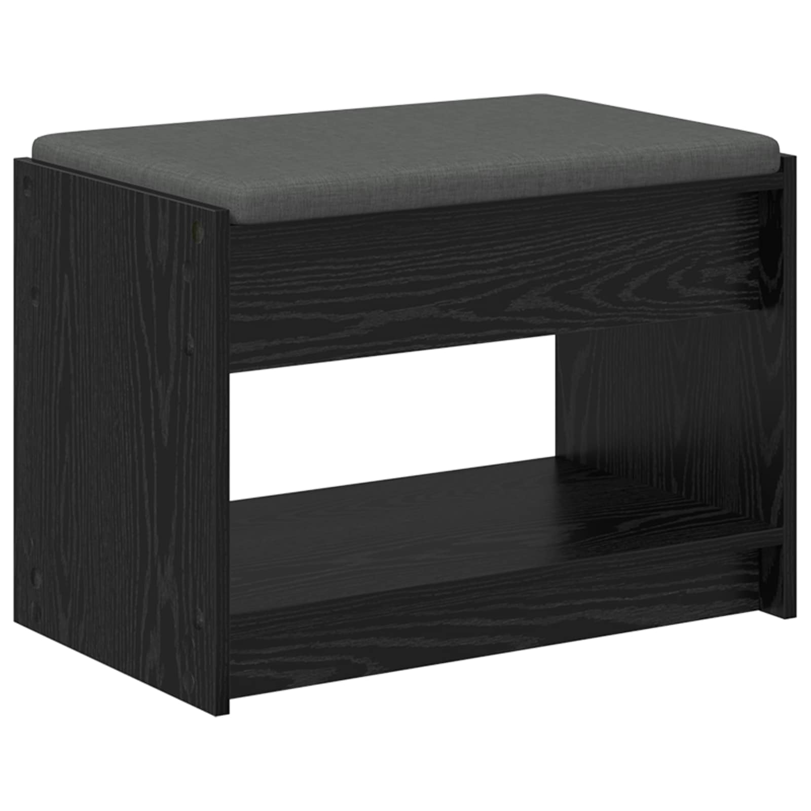 Flurbank mit Kissen mit Regal Schwarze Eiche 63 x 38 x 45 cm