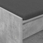Flurbank mit Kissen mit Regal Betongrau 63 x 38 x 45 cm