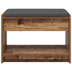 Flurbank mit Kissen mit Regal Altholz 63 x 38 x 45 cm