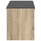 Flurbank mit Kissen mit Regal Sonoma-Eiche 83 x 38 x 45 cm