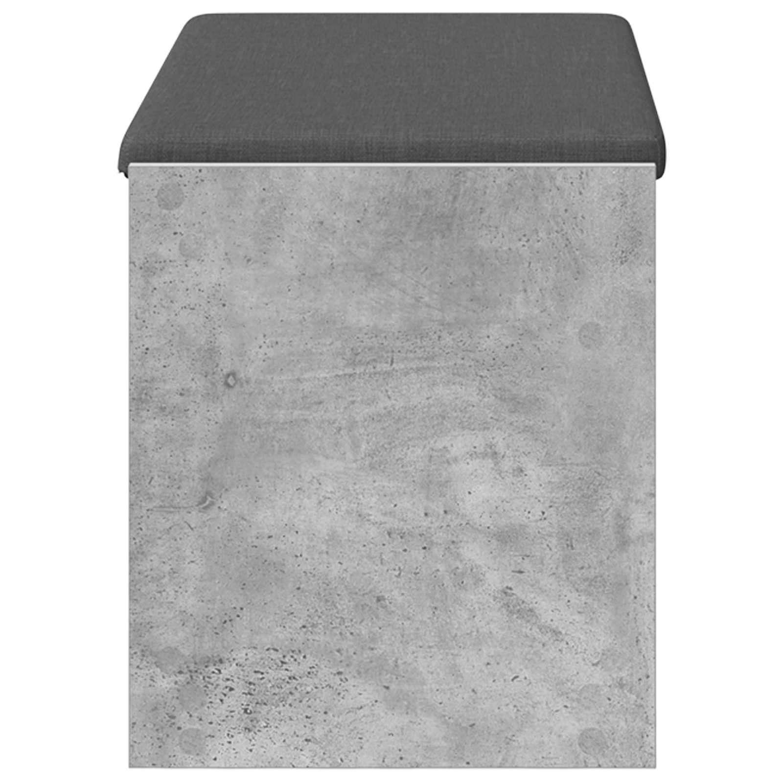 Flurbank mit Kissen mit Regal Betongrau 83 x 38 x 45 cm