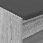 Flurbank mit Kissen mit Regal Graues Sonoma 83 x 38 x 45 cm