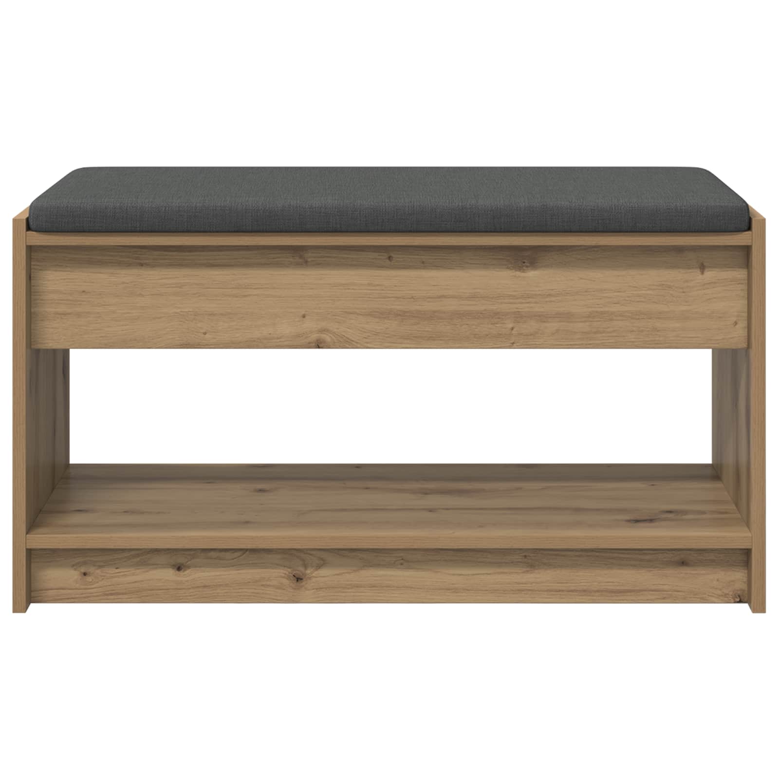 Flurbank mit Kissen mit Regal Artisan-Eiche 83 x 38 x 45 cm