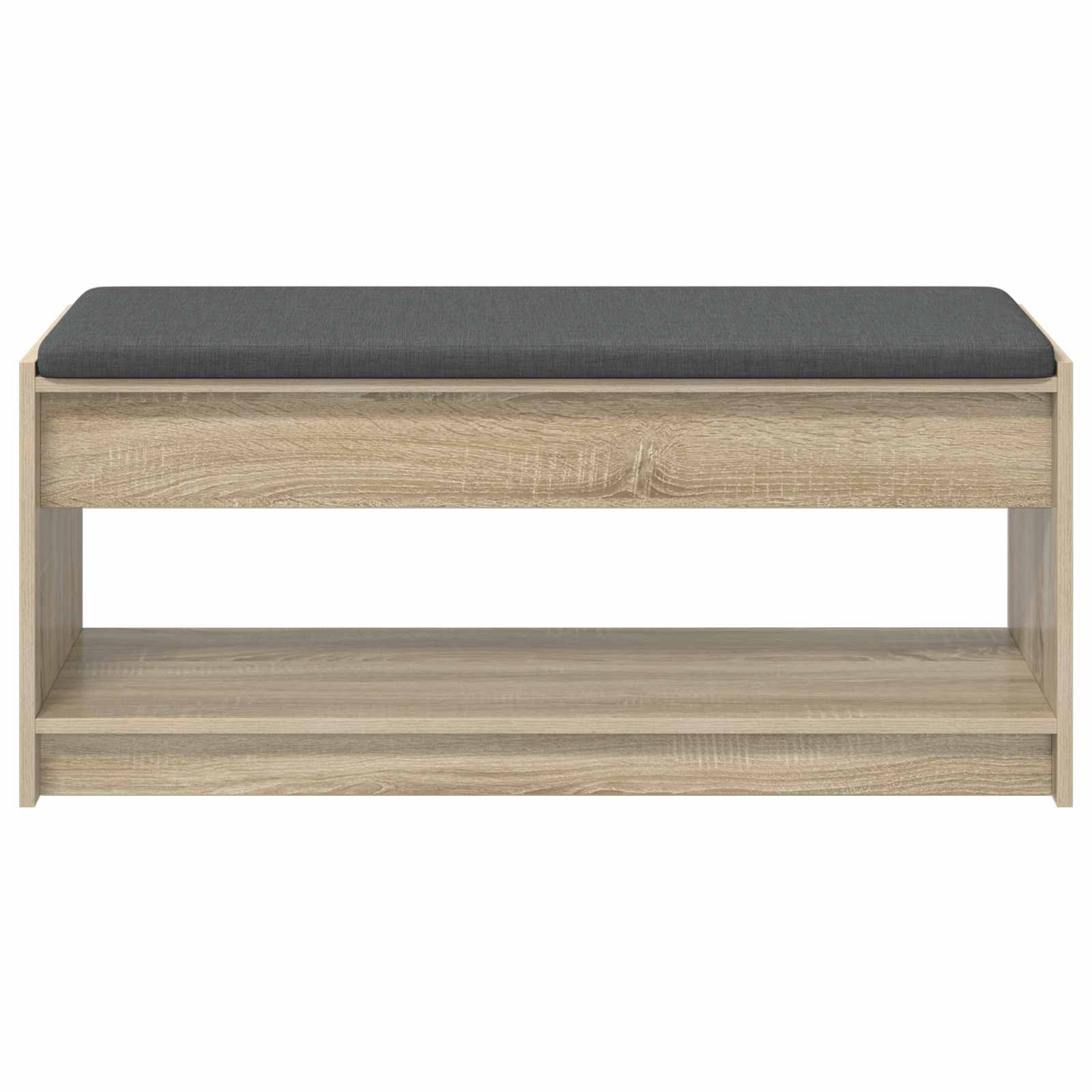 Flurbank mit Kissen mit Regal Sonoma-Eiche 103 x 38 x 45 cm